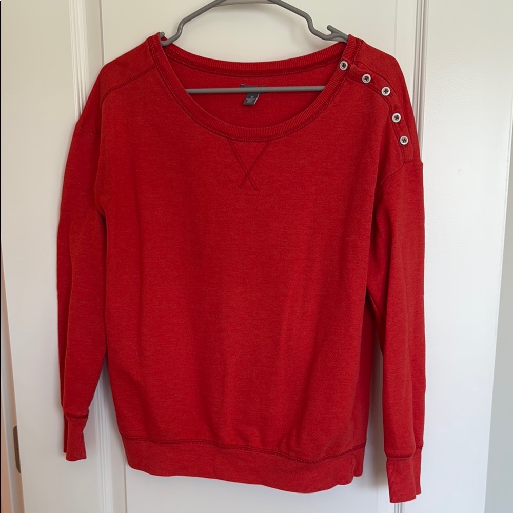 Aerie Red Crew Neck Sweater Vibrant and Cozy